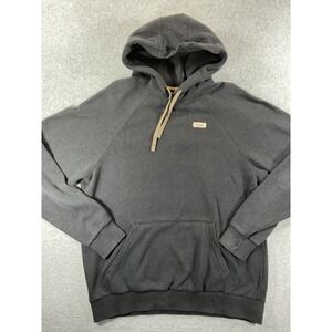 Fayettechill Mountain Co Mens Black Hoodie Recycled Fleece Large USA Made 1339